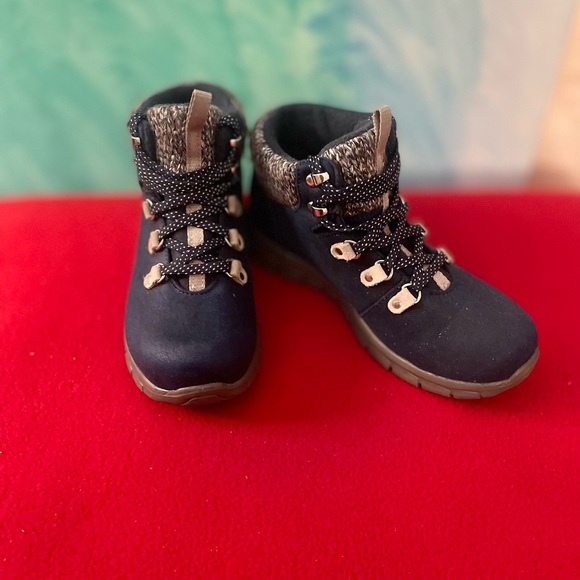 Skechers Navy Blue Combat Boots - Picture 1 of 4